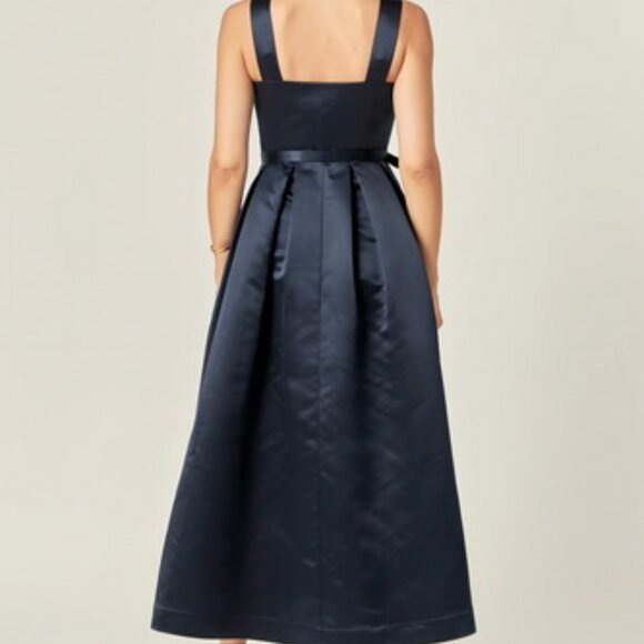 English Factory Navy Blue Square Neck Midi Gown *Less Belt* - Picture 2 of 2